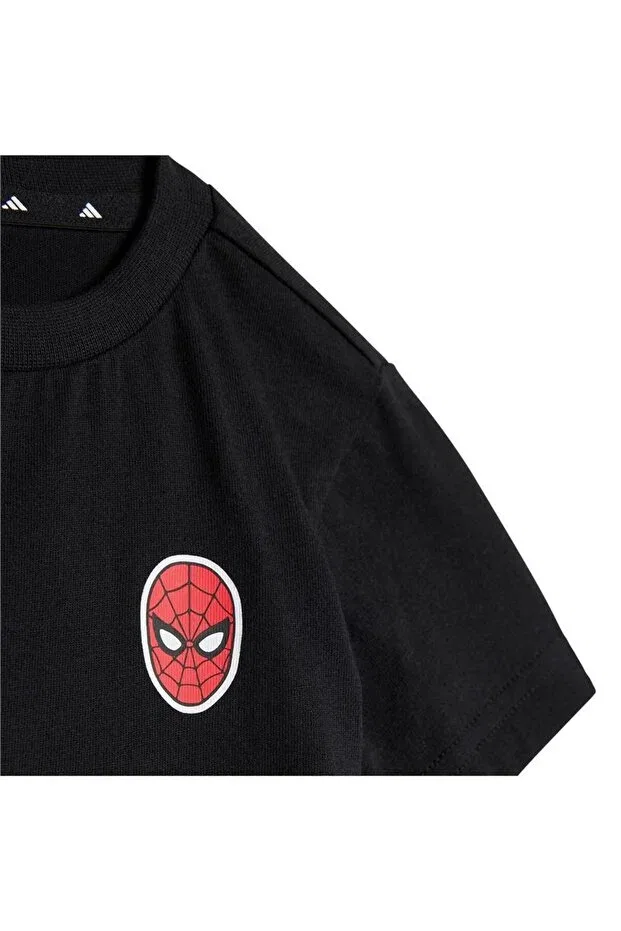 Детский комплект футболок с принтом Marvel Spider-Man Adidas, Black-White — фото 3