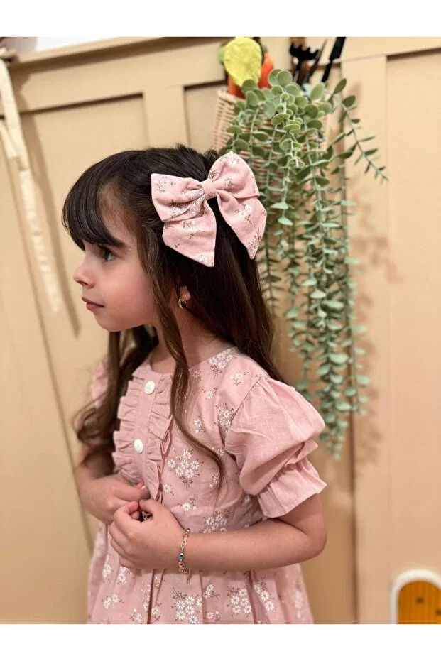Детское платье для девочек с принтом Müge Dress Minimer Baby Kids, Pink — фото 3