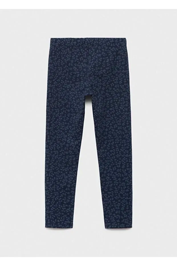 Детские леггинсы для девочек с принтом Mango Kids, Navy Blue — фото 2