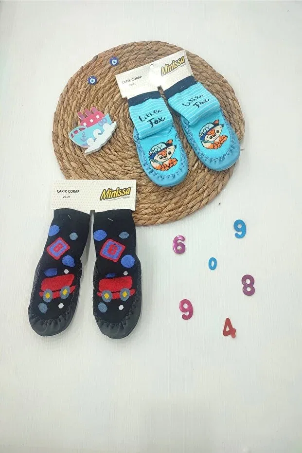 Детские носки-сандалии с принтом Minissa baby Dubi Baby, Multicolor