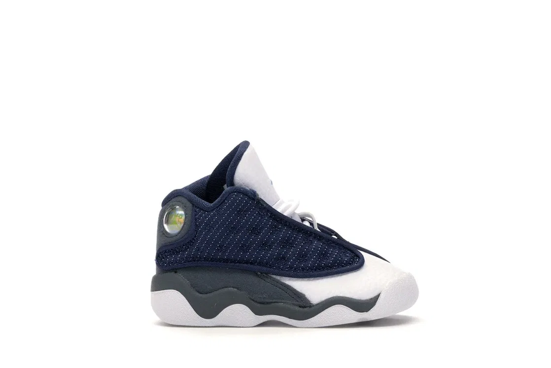 Детские кроссовки для мальчиков с замшевыми вставками Jordan 13 Retro, Navy/Flint Grey-White-University Blue