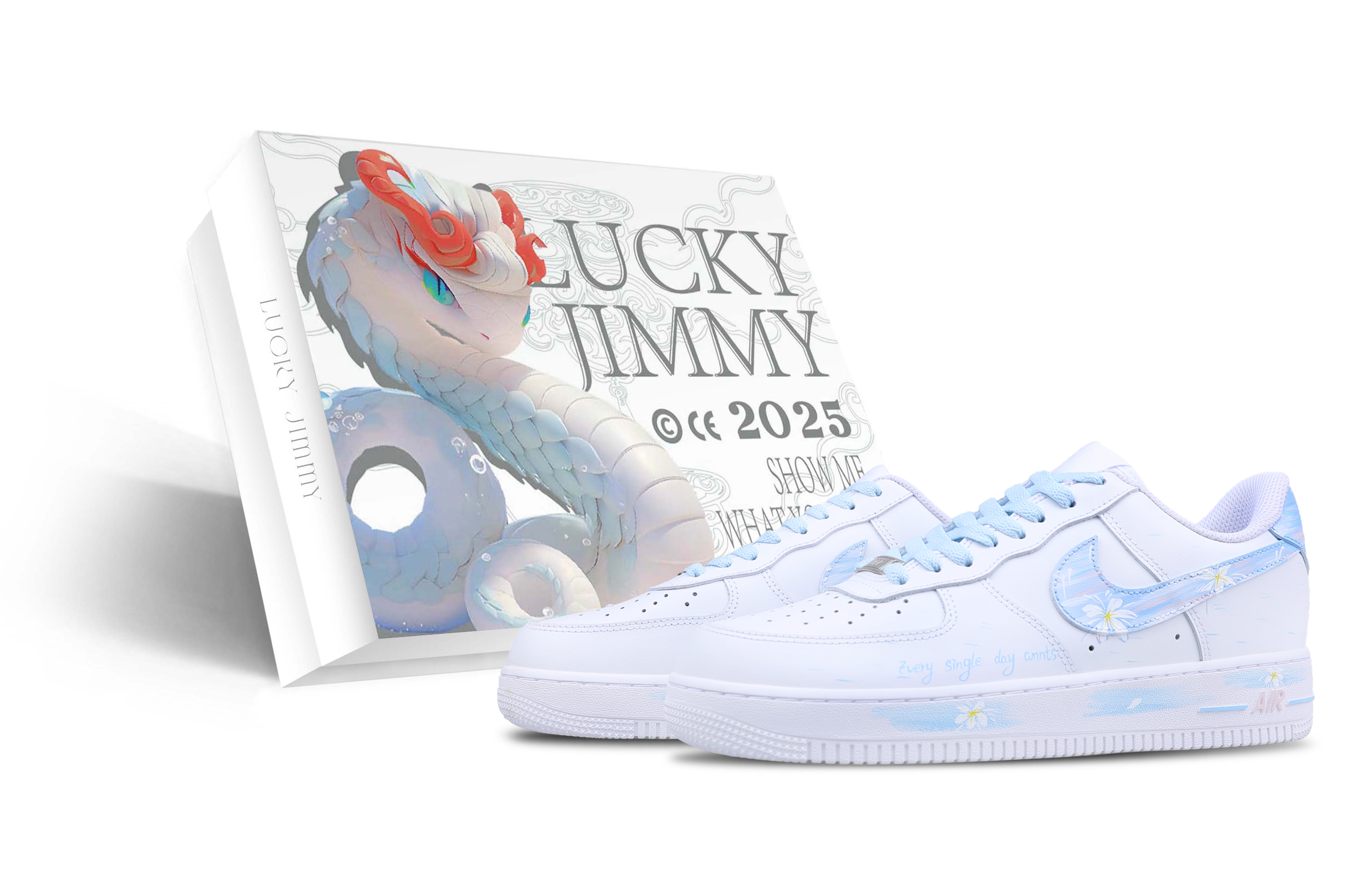 

Nike Кроссовки Air Force 1 Slip Low Top для скейтбординга, мужские, белые, синие