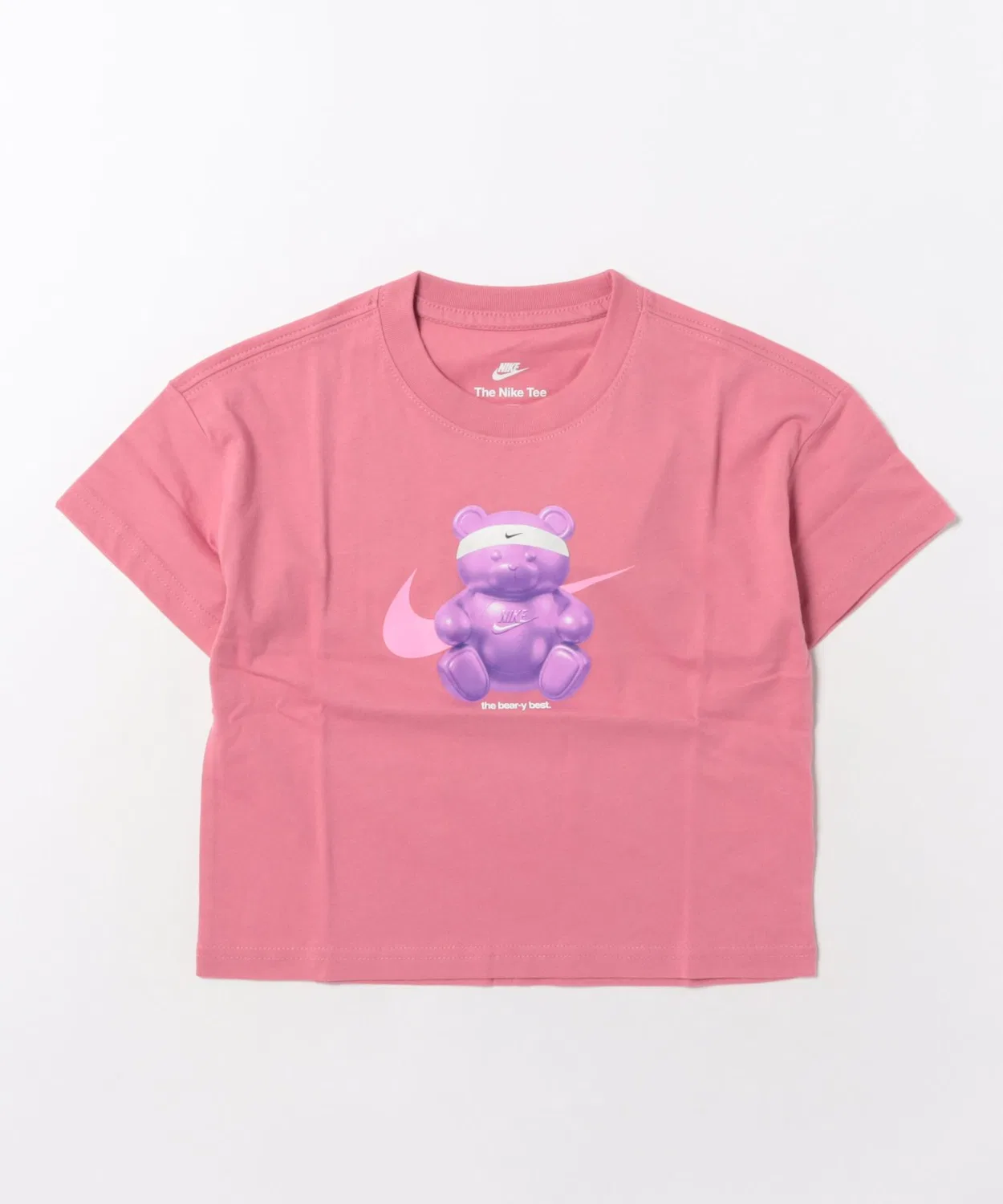 Детская футболка с коротким рукавом, модель Boxy Bear NIKE, Peony