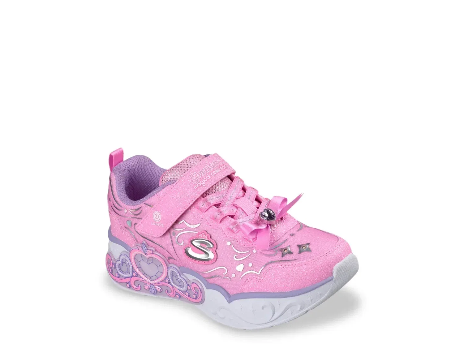 Кроссовки со светодиодной подсветкой Princess Steps Skechers, розовый