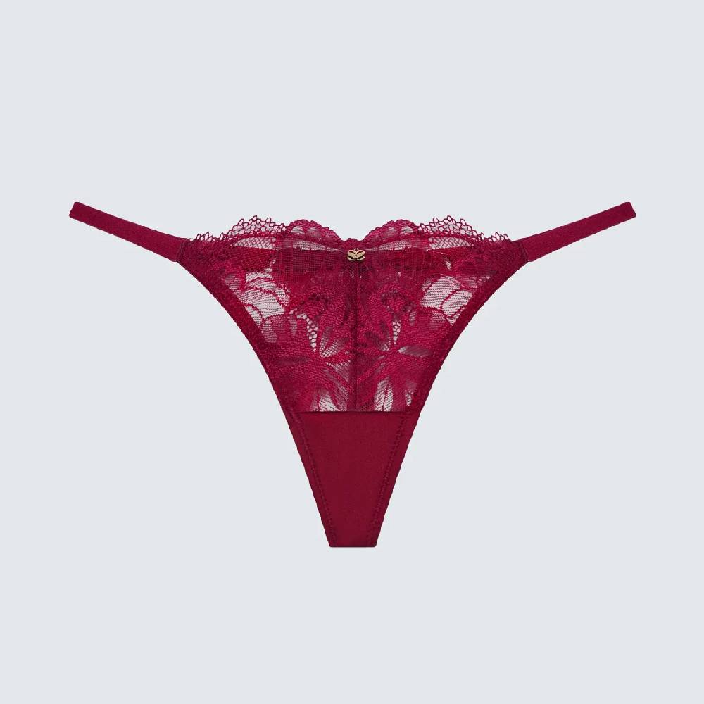 

Трусы-стринги Syrn String You Along Low Rise Lace, темно-красный