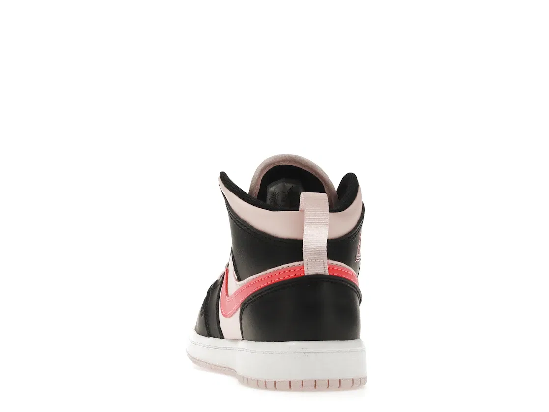 Детские кроссовки Lifestyle Jordan 1 Mid Atmosphere, Black/Light Pink/Hot Pink — фото 4