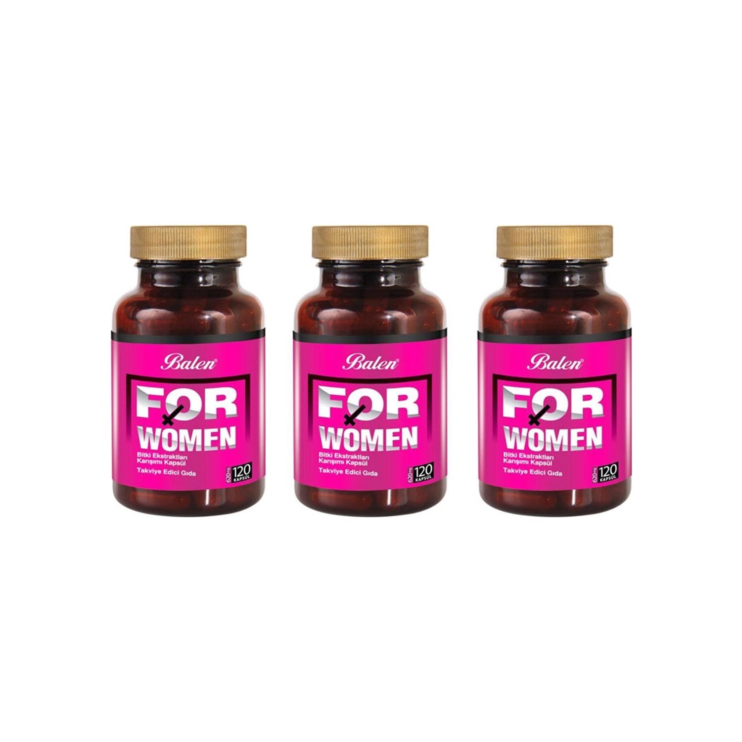 

Активная добавка For Women Balen Herbal Mixture, 120 капсул, 620 мг, 3 штуки