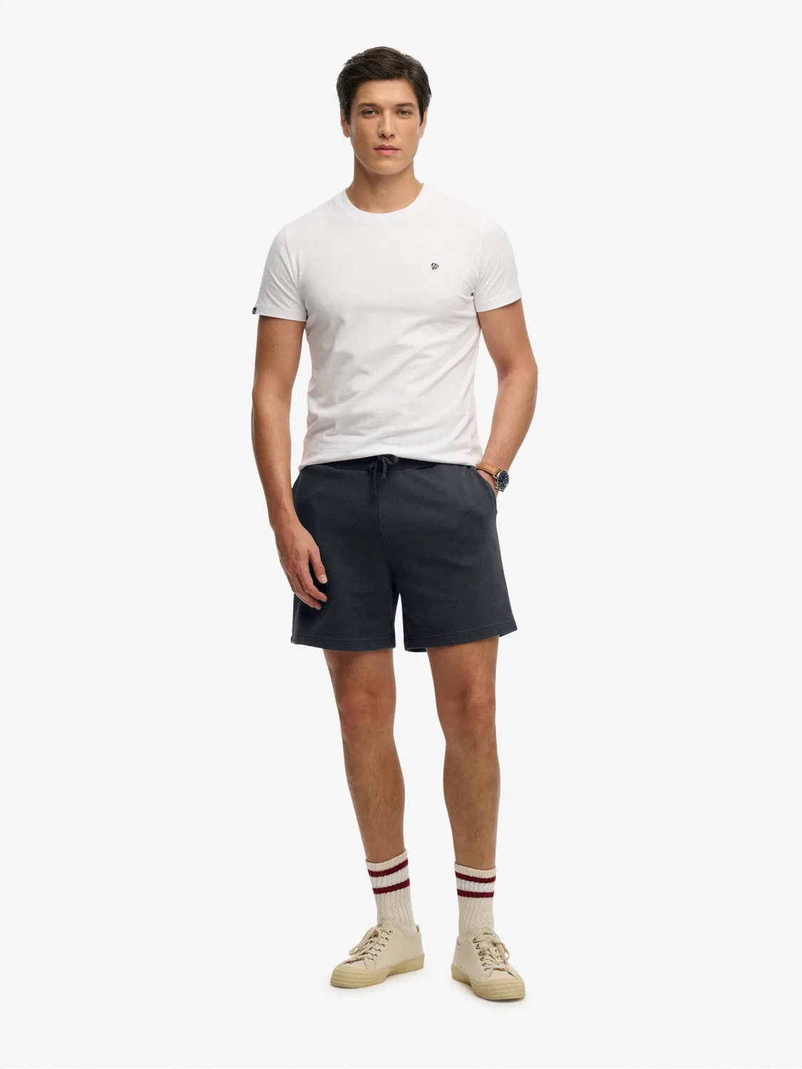 Шорты Essential Logo Classic Superdry, Navy Blue — фото 3