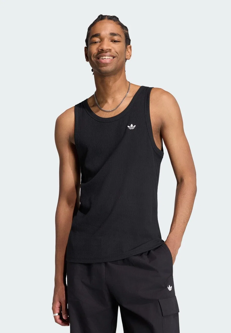 Футболка ADIDAS ORIGINALS 'Trefoil Essentials' черного цвета — фото 2