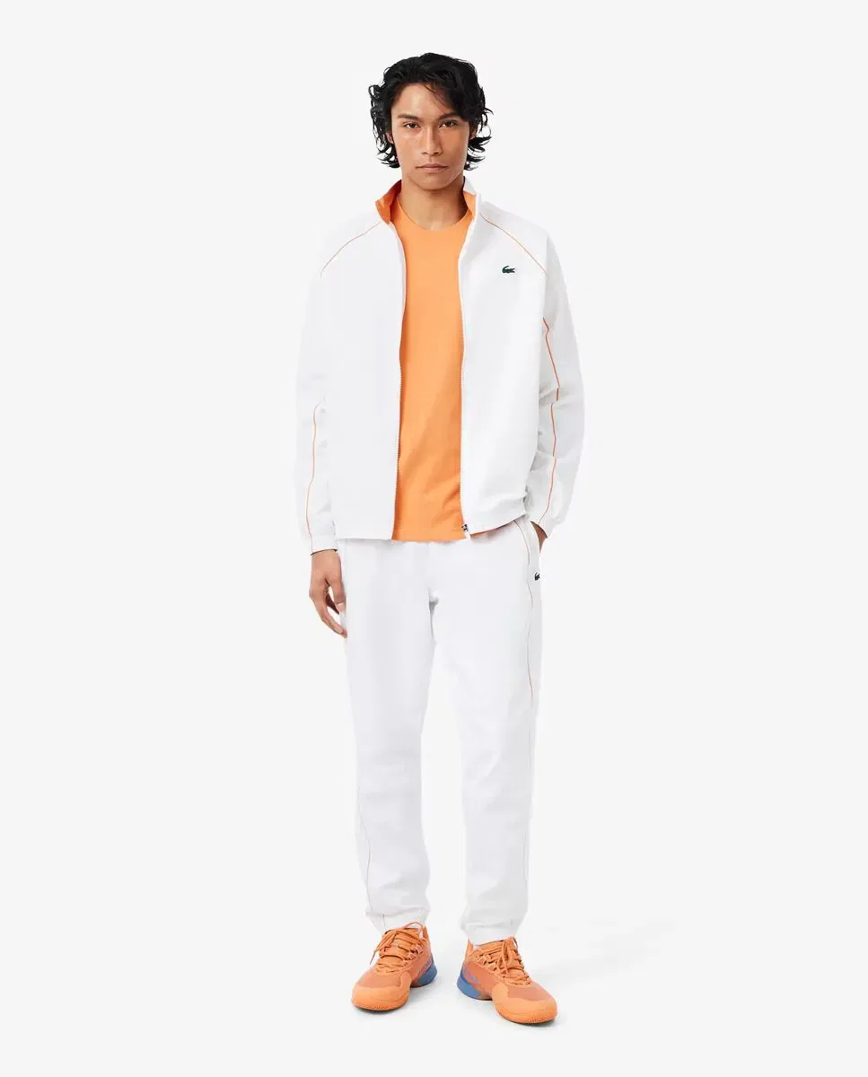Мужской спортивный костюм с контрастной отделкой Lacoste, Blanco