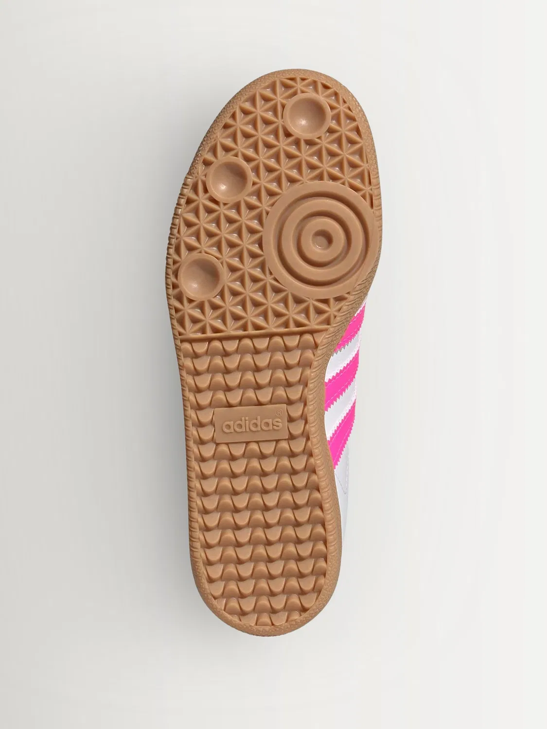 Кроссовки Samba OG Junior, adidas Originals, белый/розовый — фото 3