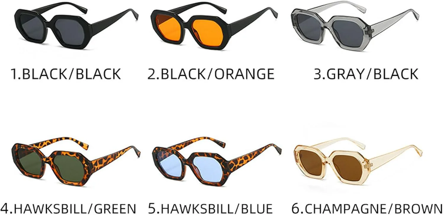 

Женские винтажные квадратные солнцезащитные очки с геометрической оправой, синими линзами, многоугольные солнцезащитные очки для мужчин, модные очки mincl, Gray