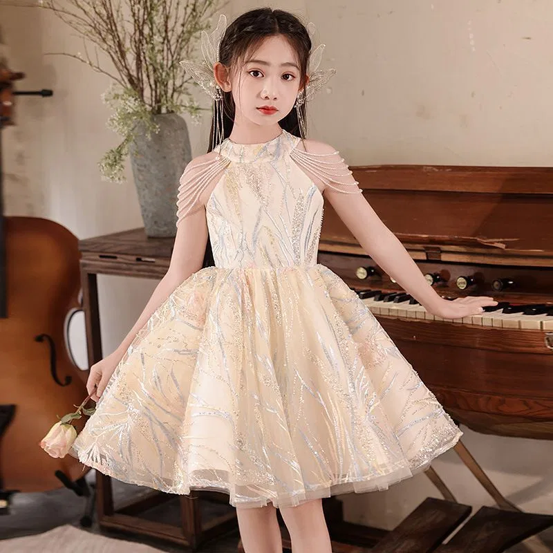 Детское платье с отложным воротником, миди, стрейч, Lapel Moderate Midi Skirt Stretch, YALU — фото 4