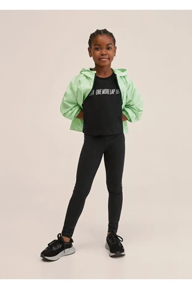 Женская футболка с принтом Mango Kids, Black