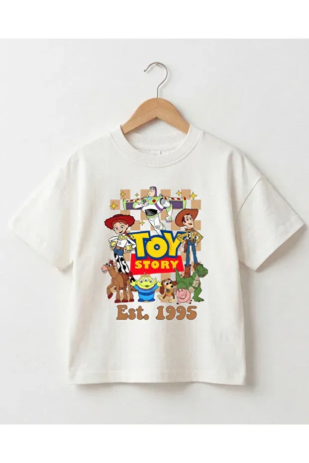 Детская футболка оверсайз с принтом Toy Story Cartoon Themed, Babytex, Ecru