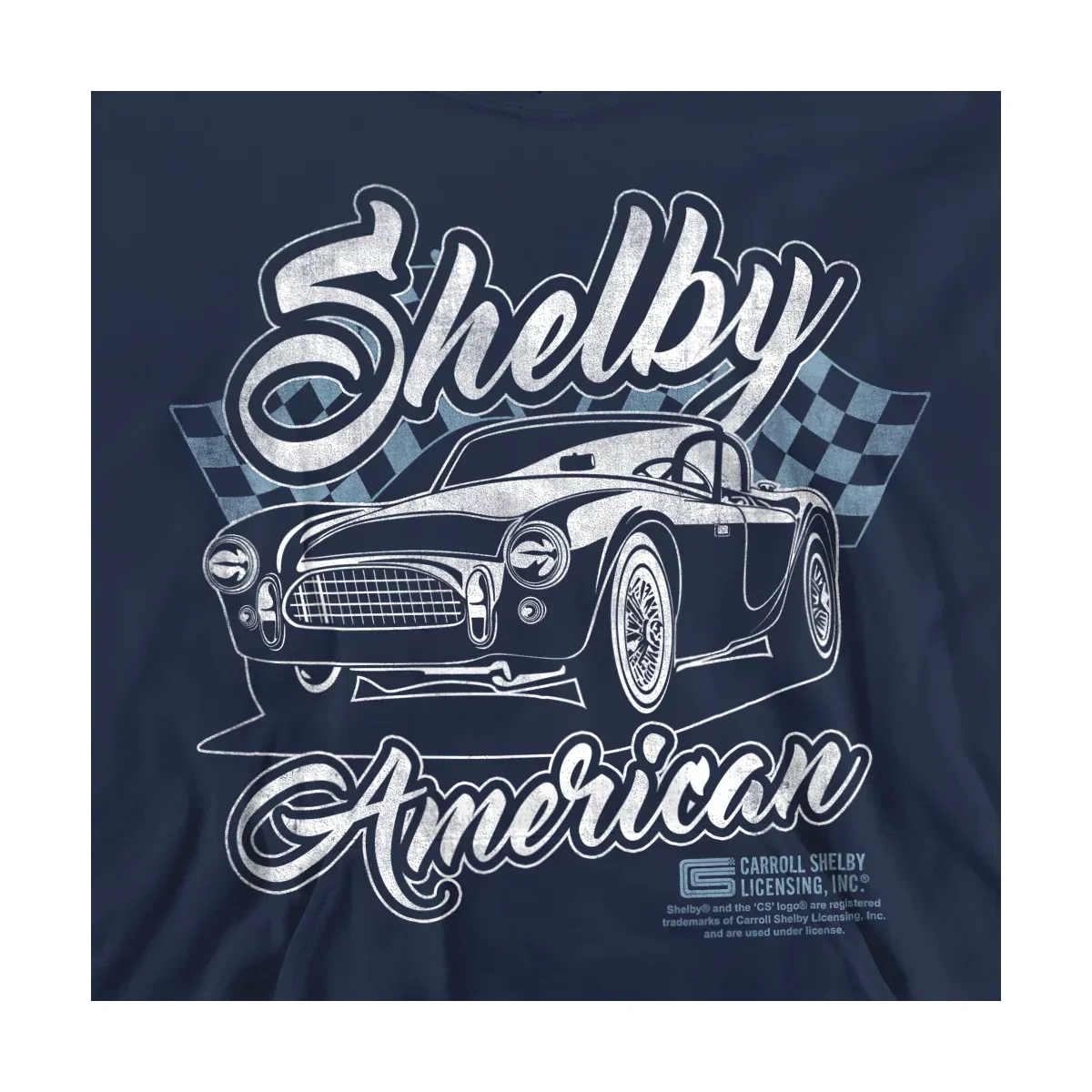 Детское худи для мальчиков с принтом Shelby Cobra Mono Shelby, Navy — фото 2