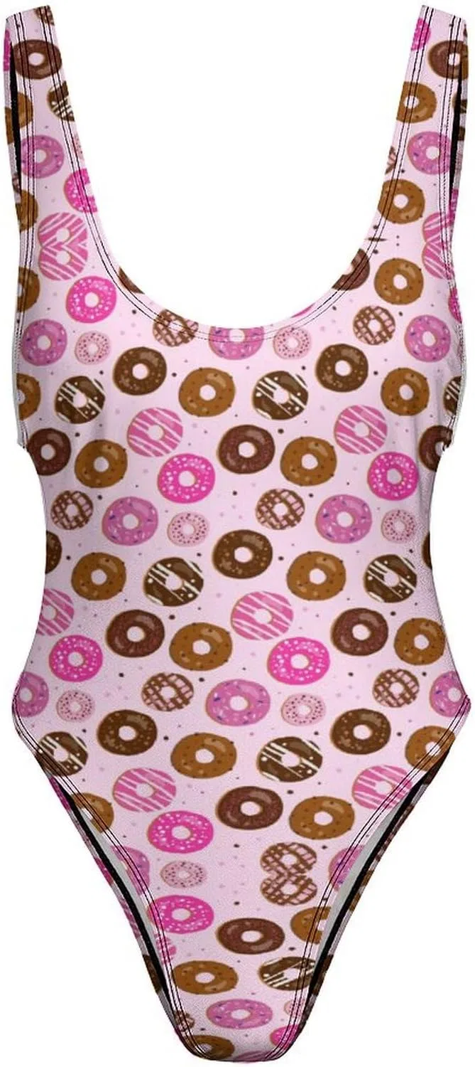Женский слитный купальник с контролем живота Triangle, Donut Treats-4 — фото 4