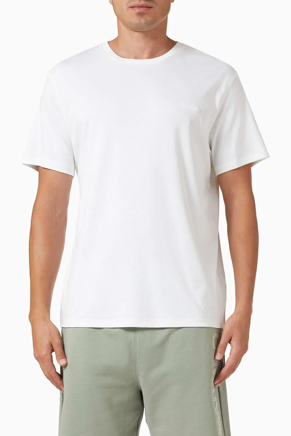 Футболка с коротким рукавом Logo Slim-fit T-shirt Calvin Klein, белый
