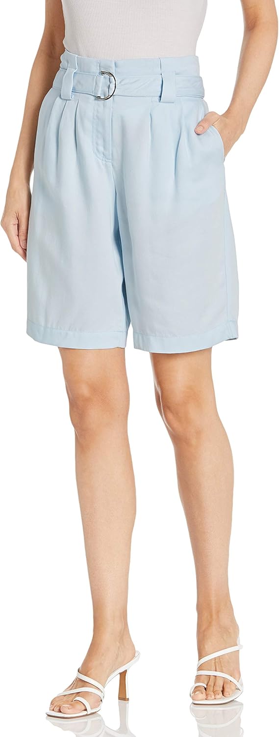 

GUESS Женские шорты бермуды с высокой посадкой Maece, Blue Isle Multi