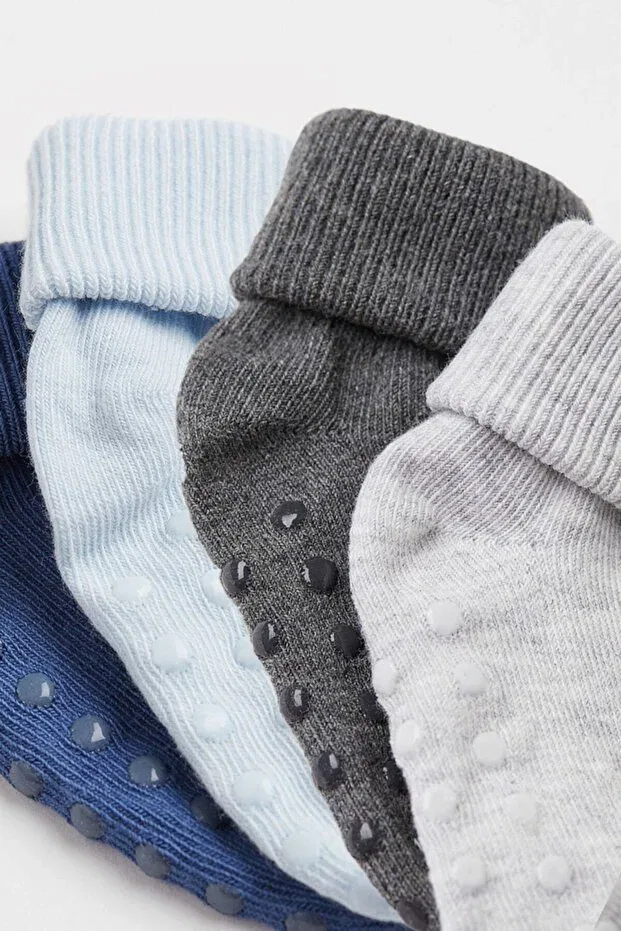 Детские носки с противоскользящим покрытием 6 пар Mem Socks, Colored — фото 2