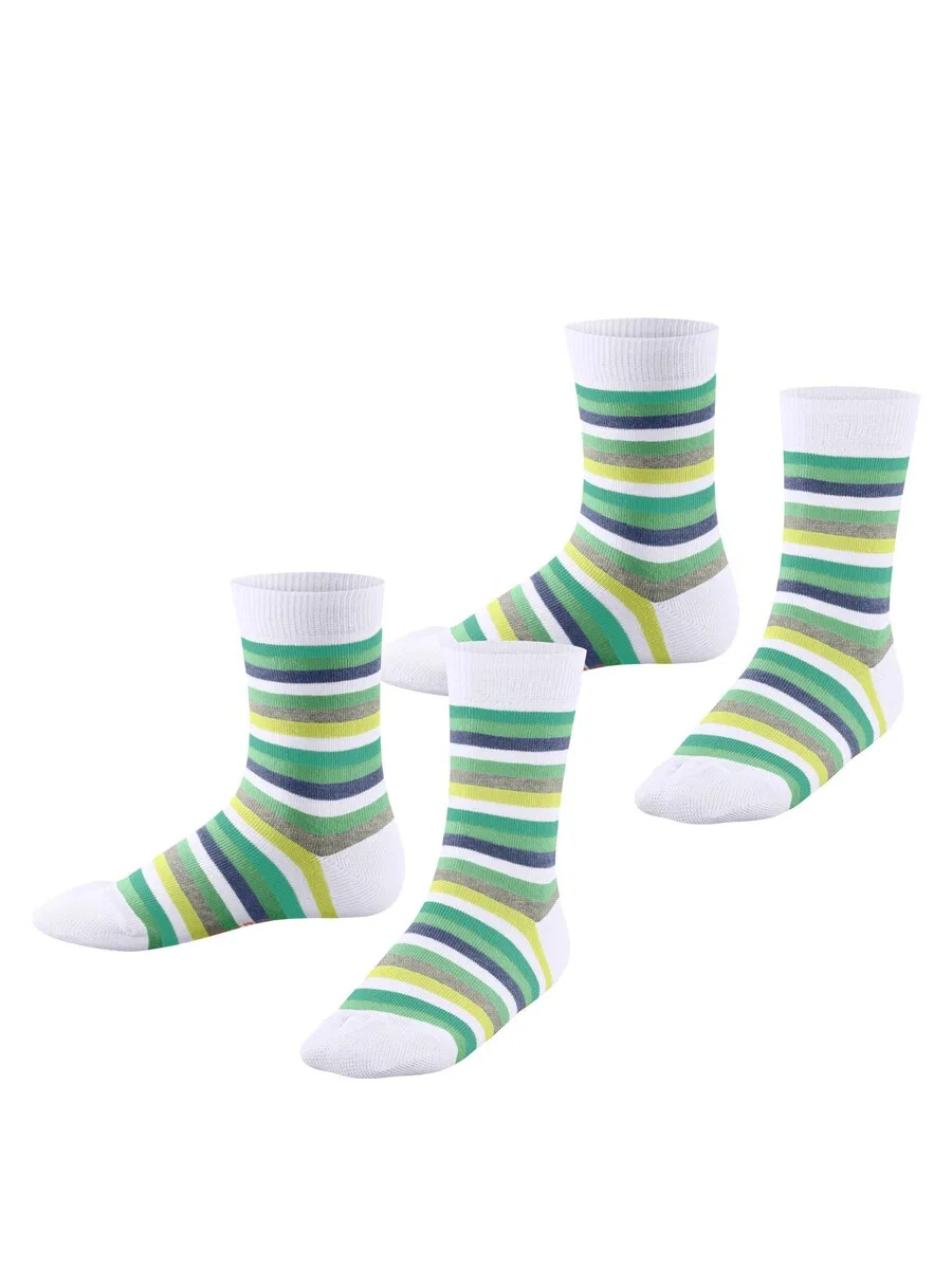 Носки ESPRIT 'Playful Stripe 2-Pack' зеленого цвета