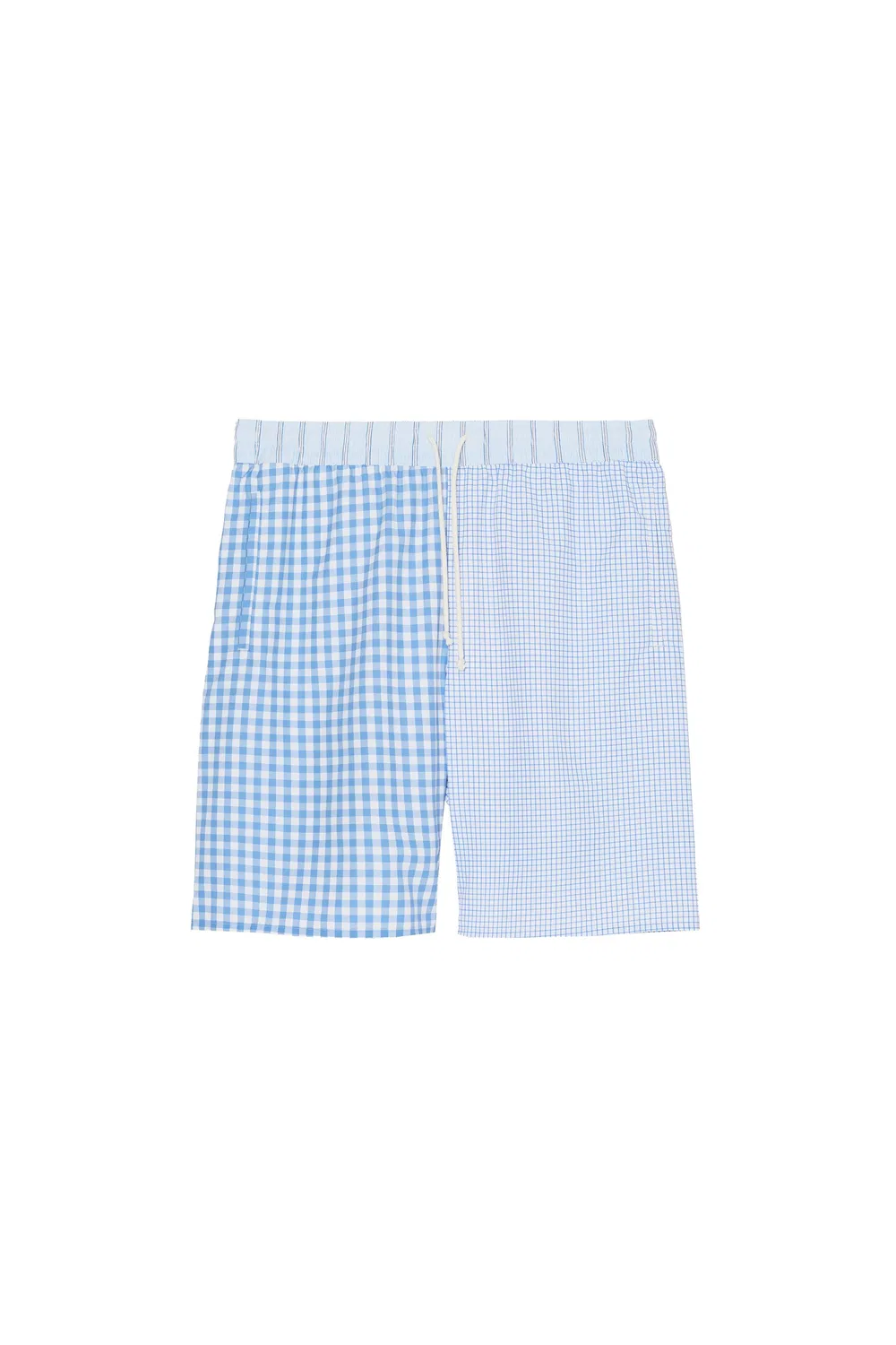 Длинные плавки с комбинированной проверкой ZARA, White/Sky Blue