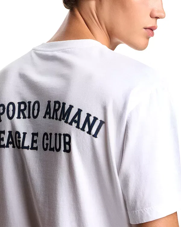 Мужская футболка с принтом Capsule Eagle Club Emporio Armani, Optical White — фото 4