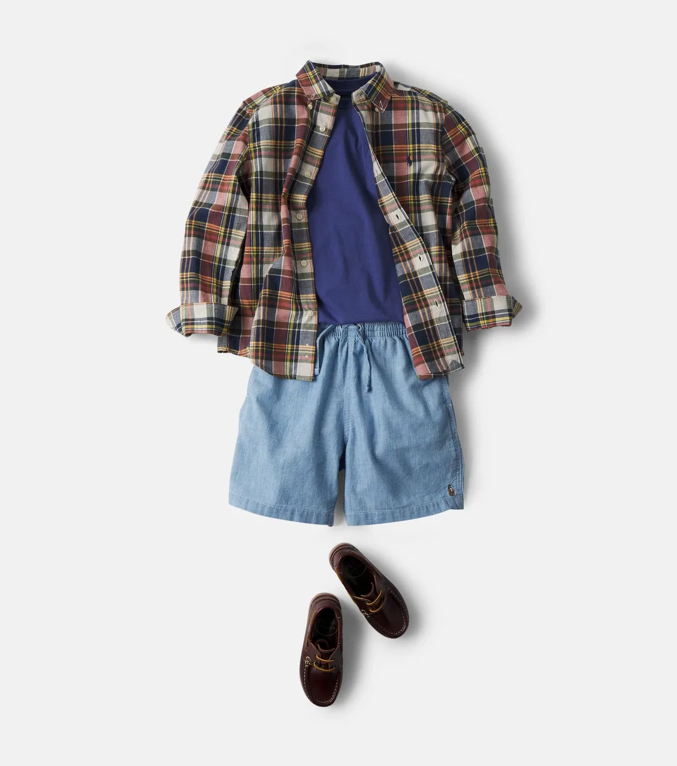 Рубашка в клетку Polo Ralph Lauren Kids, мультиколор — фото 2