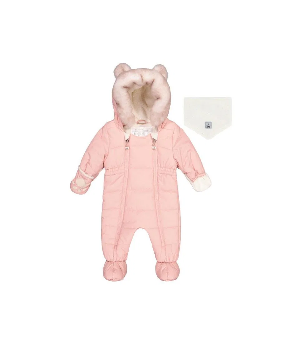 Детский зимний комбинезон-слип Deux par Deux, Pale Dusty Pink