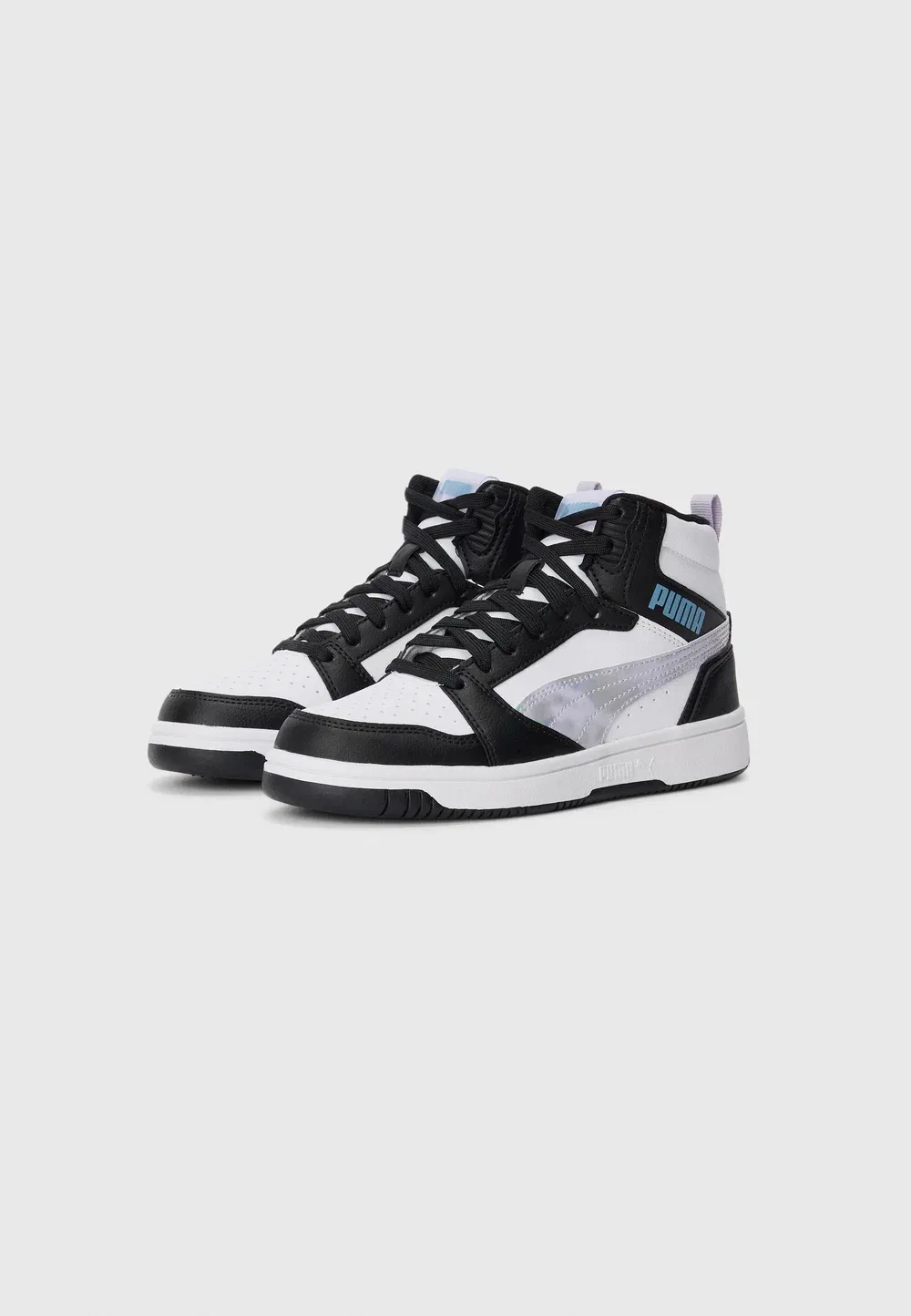 Rebound v6 mid space belle - высокие кроссовки Puma, Black/Lilac Crush/White — фото 2