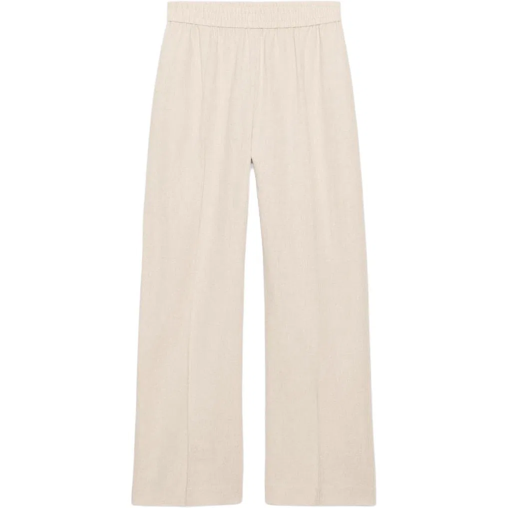 Женские брюки повседневные прямого кроя Light Beige ZARA, Светло-бежевый