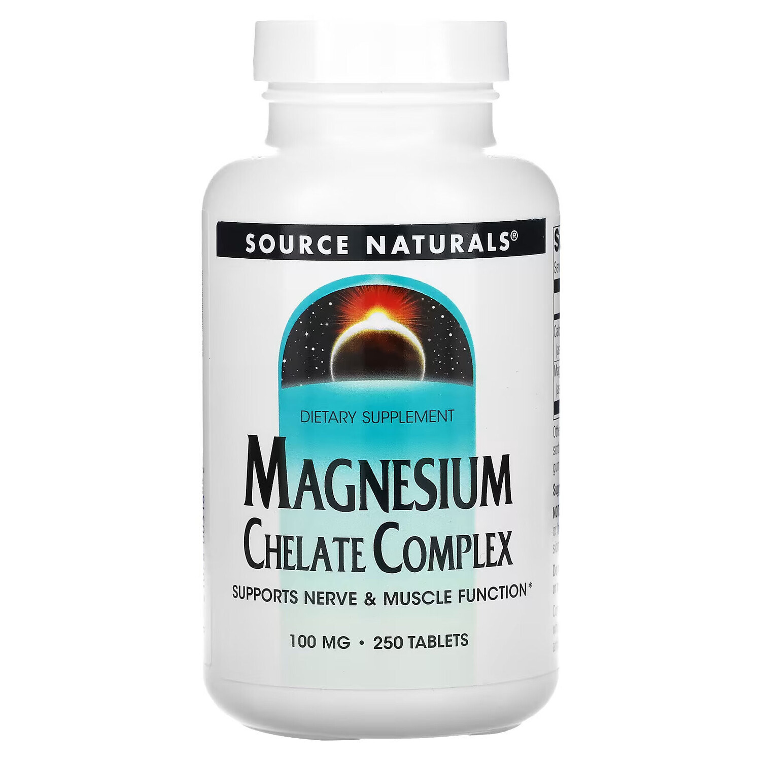

Source Naturals, комплекс хелата магния, 100 мг, 250 таблеток