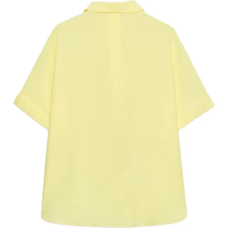 Женская рубашка с отложным воротником Yellow Lapel ZARA, Yellow — фото 3