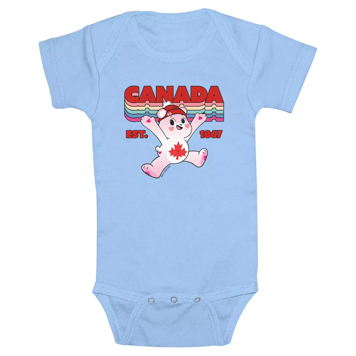 Детский боди-комбинезон с коротким рукавом Care Bears, Light Blue