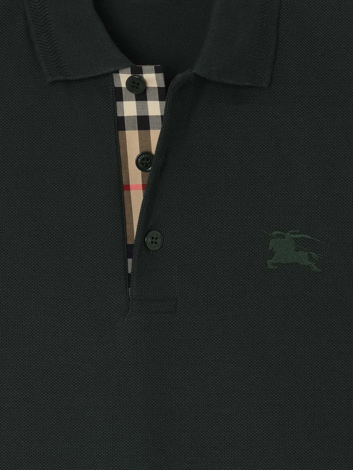 Поло из хлопка зеленого цвета Burberry, зеленый — фото 4