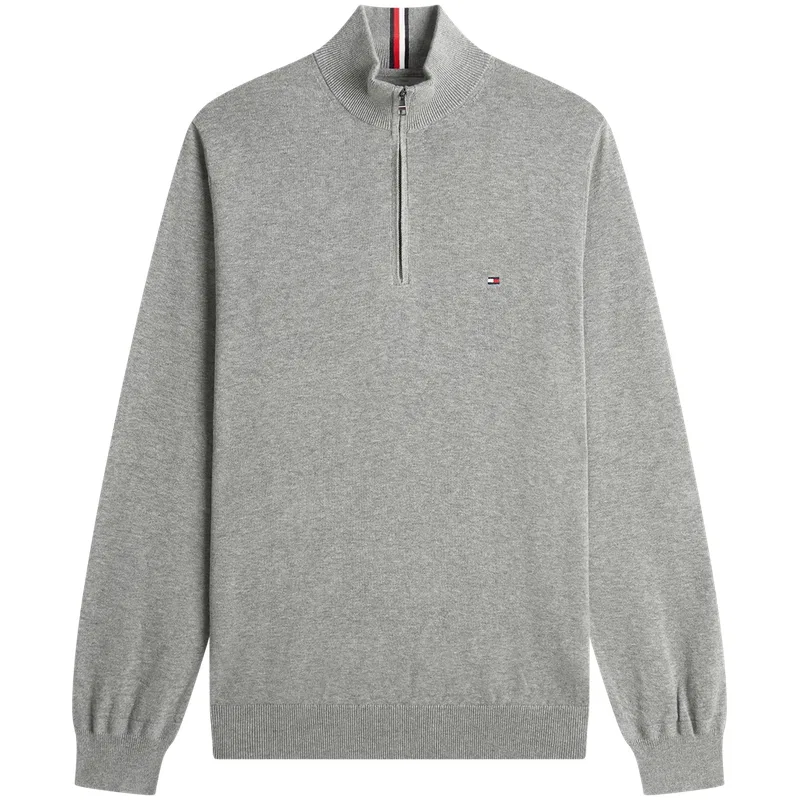 Свитер с высоким воротом из хлопка, Tommy Hilfiger, Gray