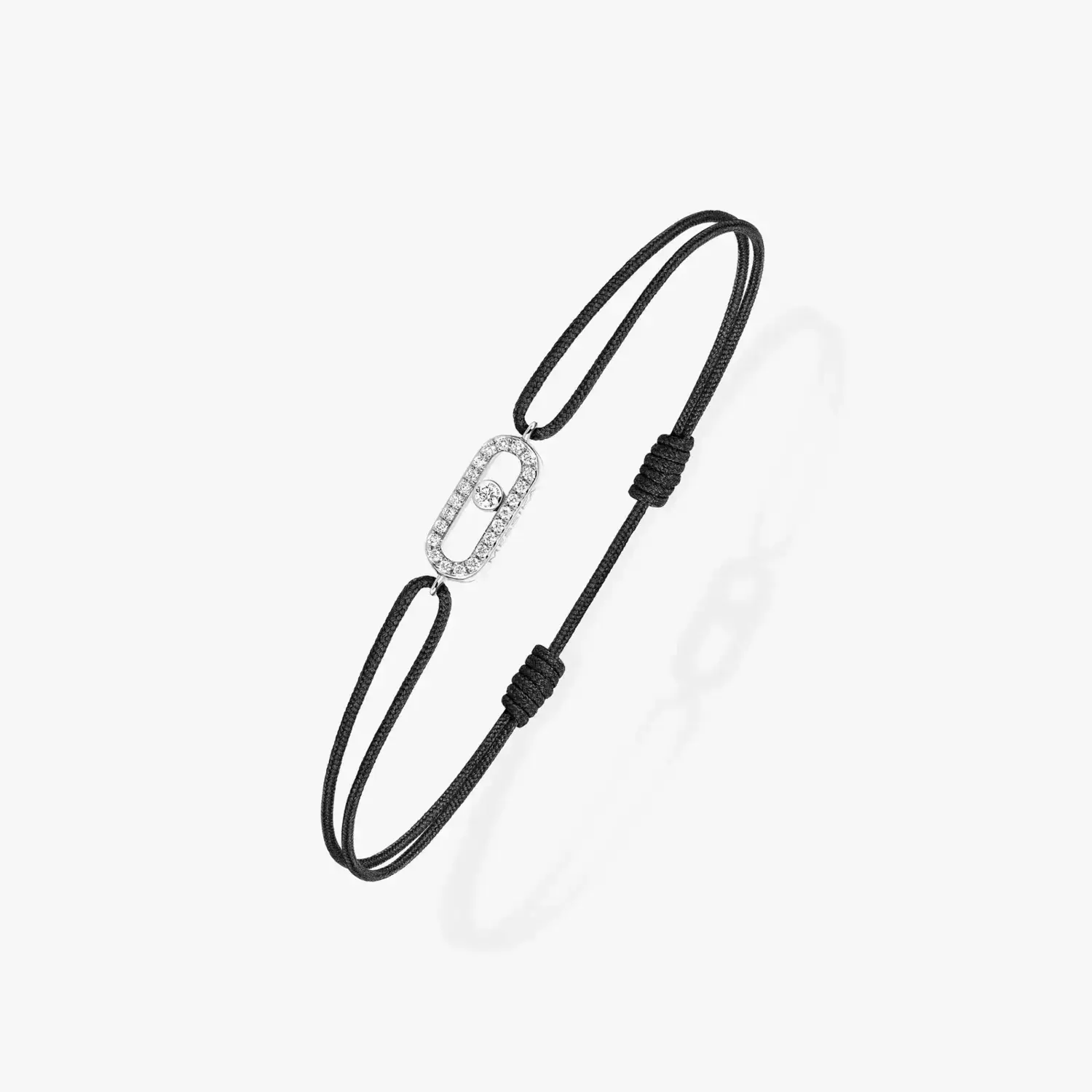 

Браслет Messika Move Uno Black Cord, белое золото/бриллианты