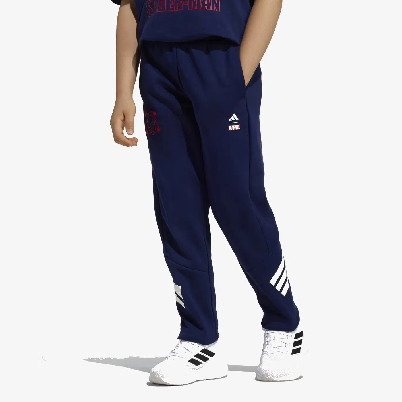 Джоггеры с принтом Marvel Spider-Man Adidas, темно-синий — фото 2