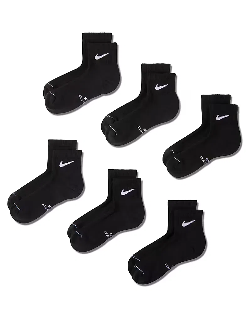 Носки низкие Everyday Plus 6 шт Nike, черный