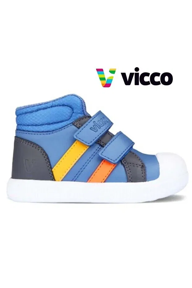 Детские ботинки для девочек с коротким каблуком yayo boots jeans Vicco, Blue
