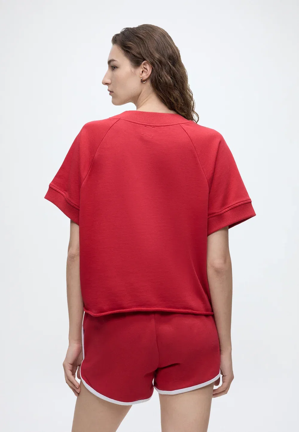 Футболка с V-образным вырезом и логотипом - базовая модель Gap, Chakra Red — фото 3
