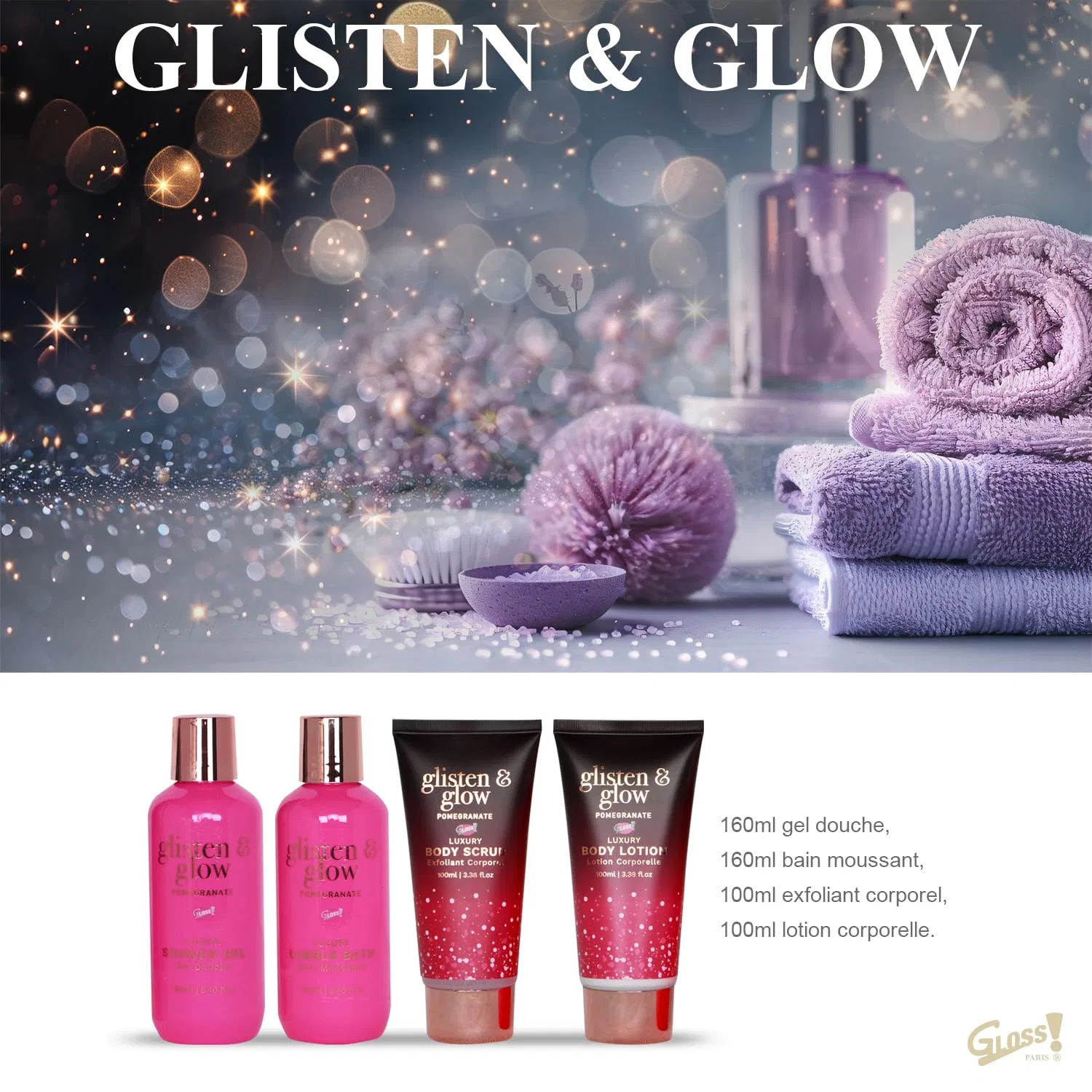Gloss ! Набор косметики GLISTEN GLOW, GLOSS!, 770 мл — фото 3