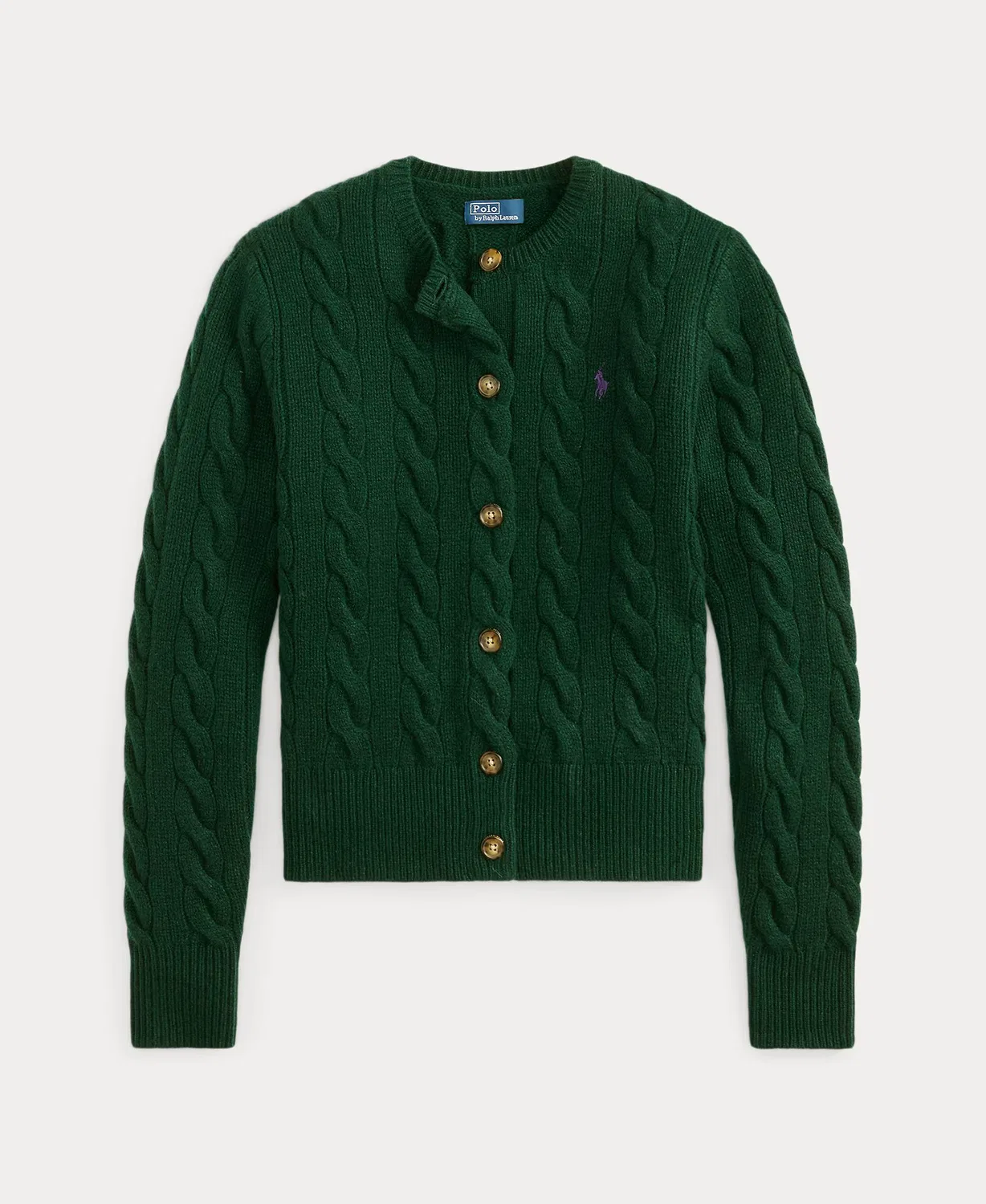 Трикотаж и свитера из шерсти, Cárdigan Cachemira Punto Ochos, Polo Ralph Lauren, темно-зеленый — фото 4