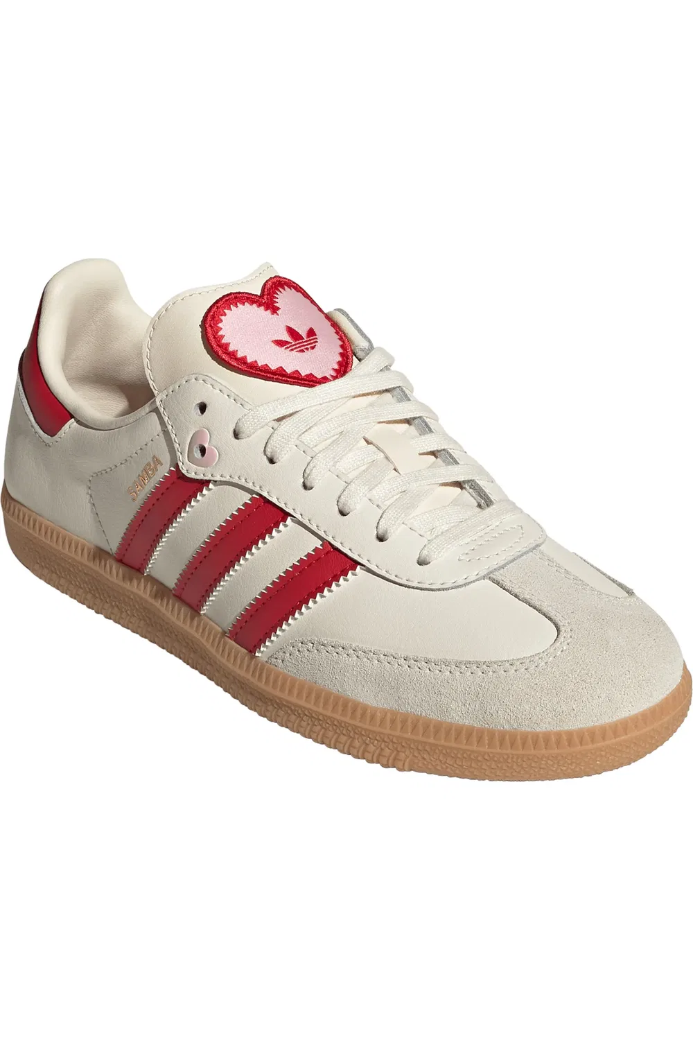 Детские кроссовки футбольные Samba adidas, Cream/Scarlet/Gum