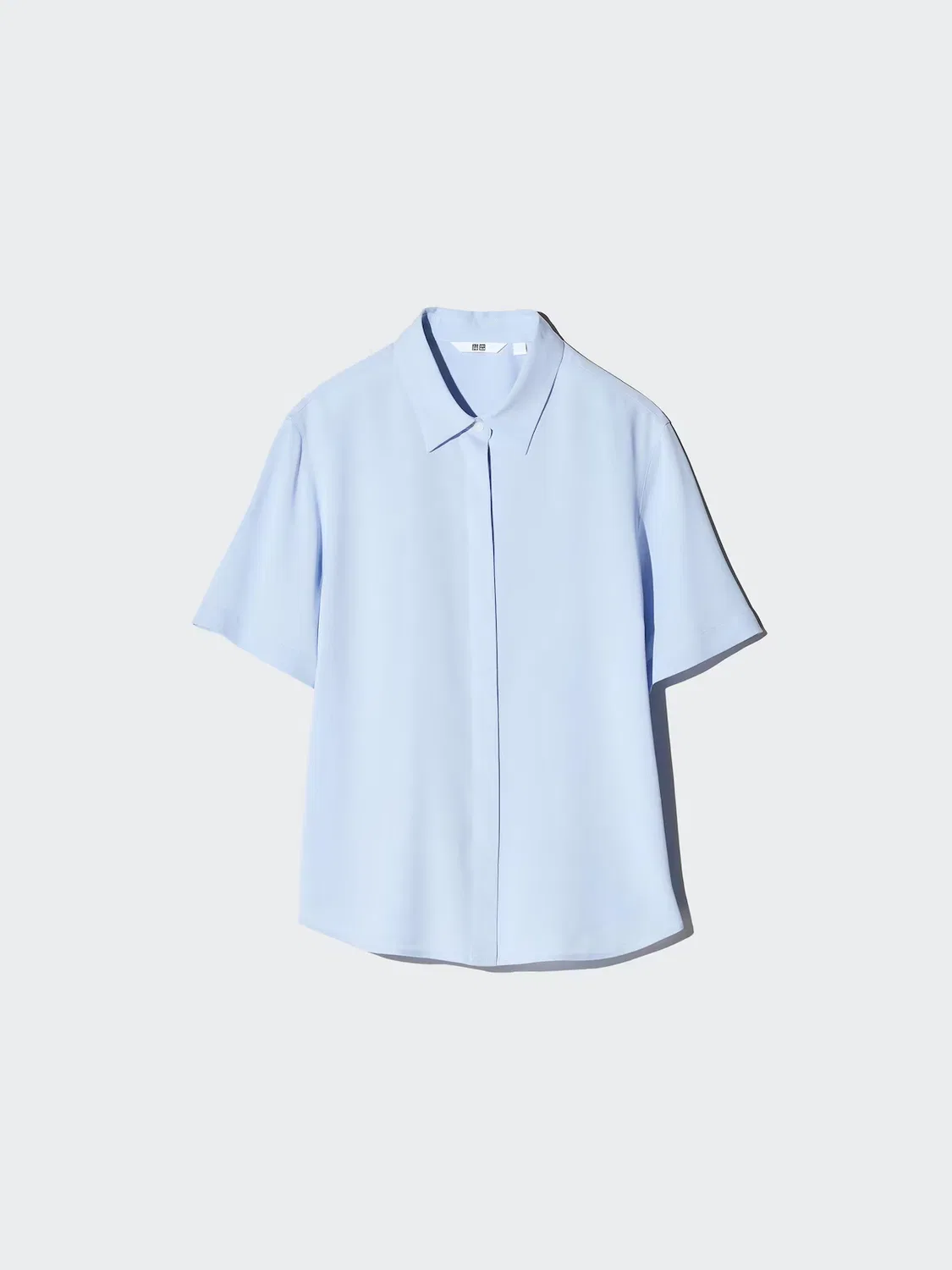 Блузка Uniqlo, базовый элемент гардероба, белый — фото 3