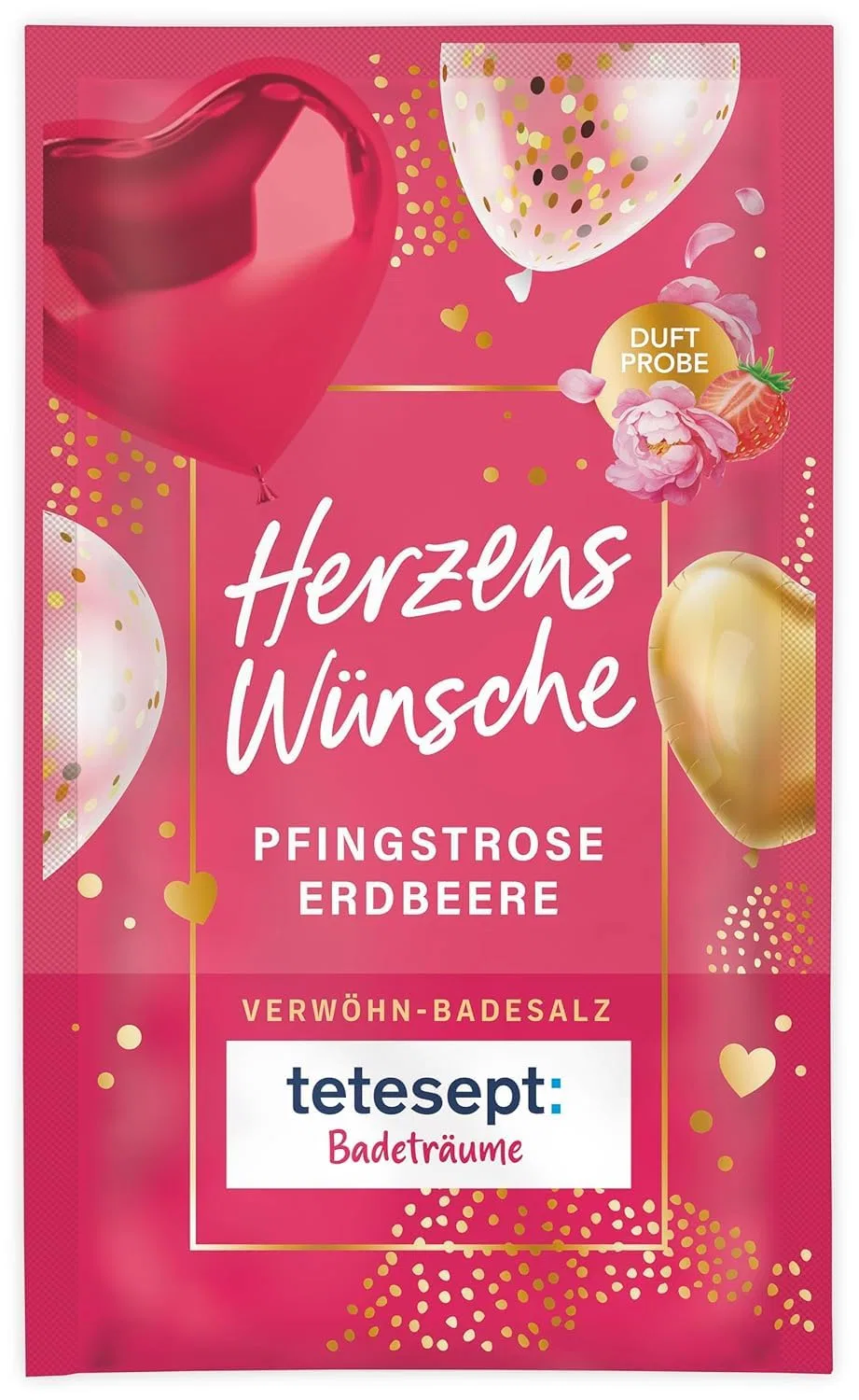 Соль для ванны с ароматом пиона и клубники Tetesept, 12 × 50 г — фото 2
