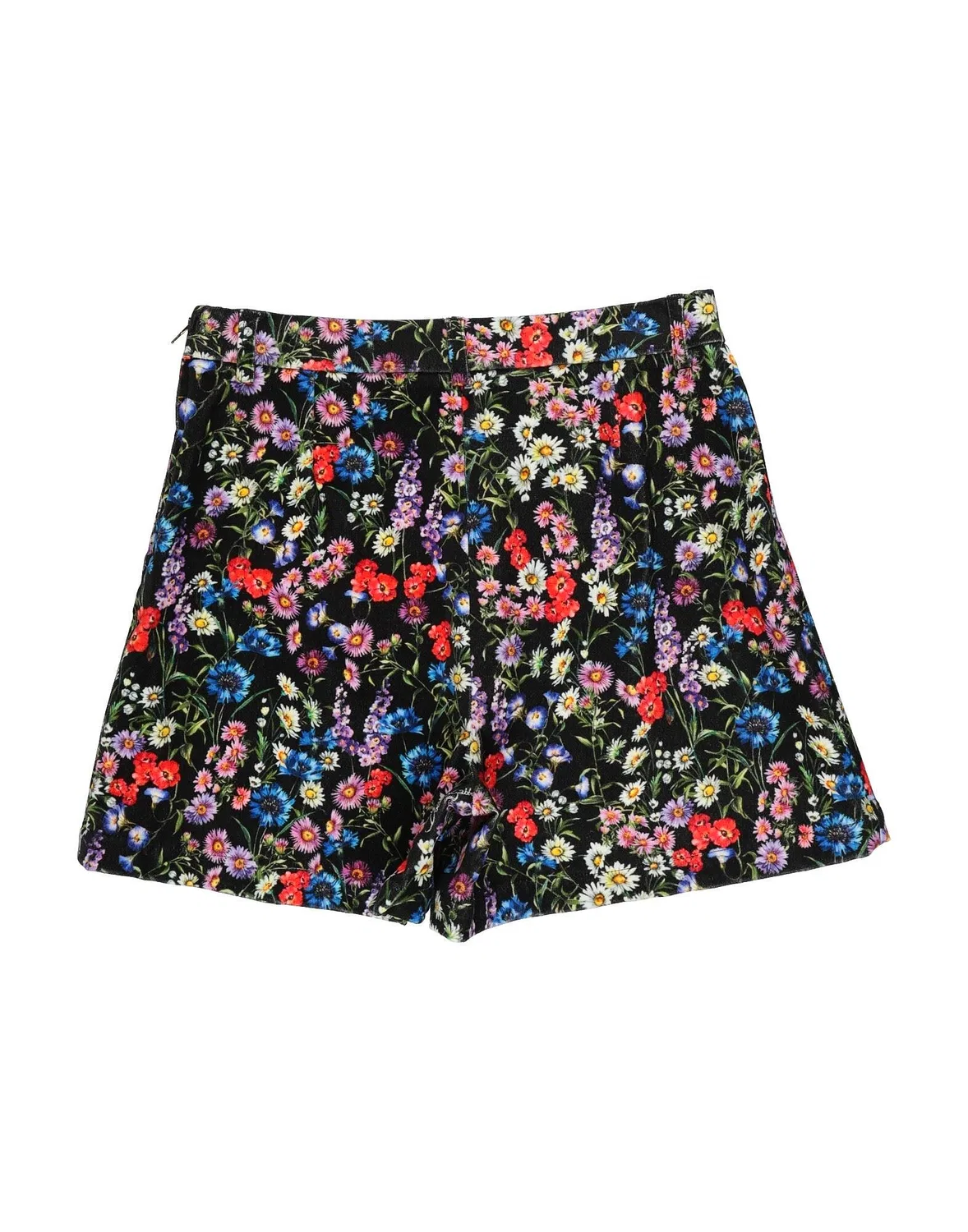 Шорты вельветовые с цветочным принтом Dolce&Gabbana, черный — фото 2