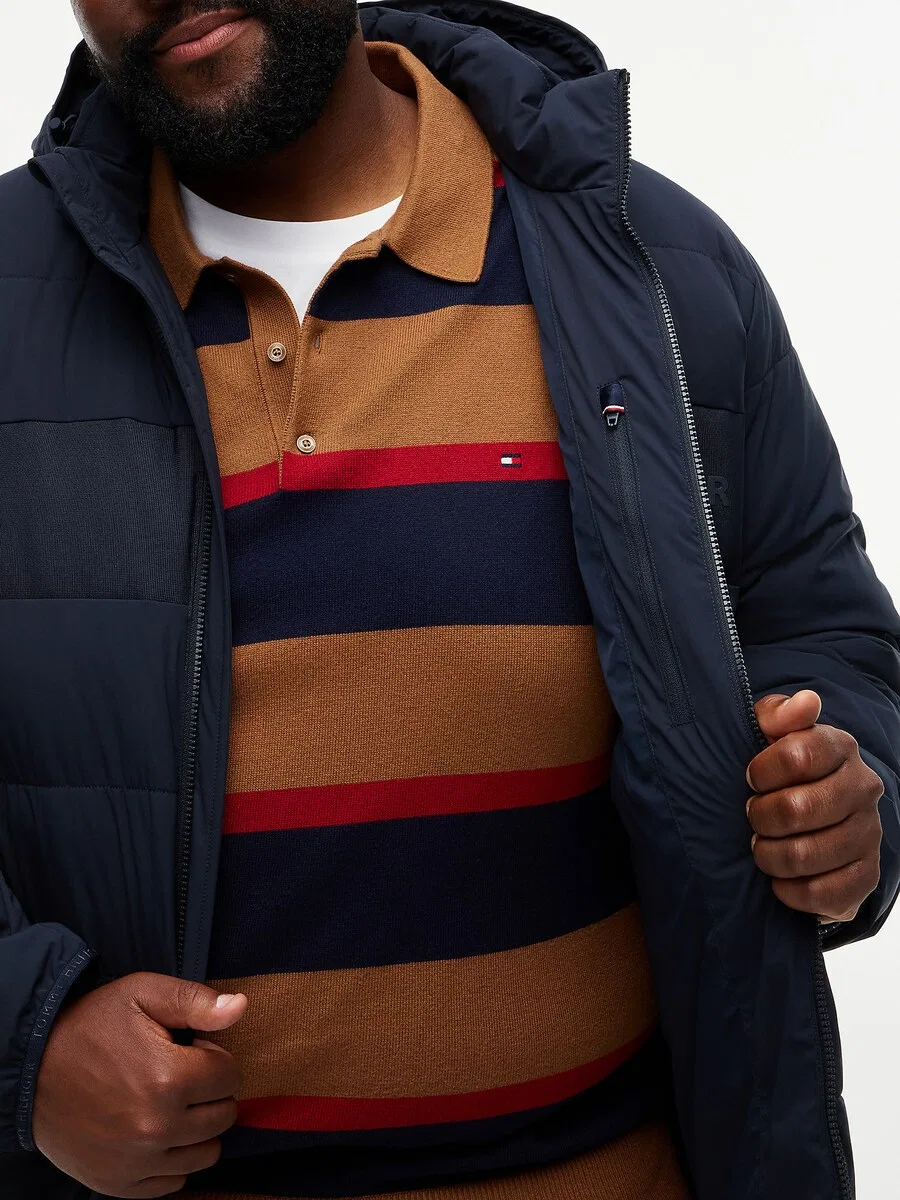Куртка TOMMY HILFIGER межсезонья, цвет морской синий — фото 4