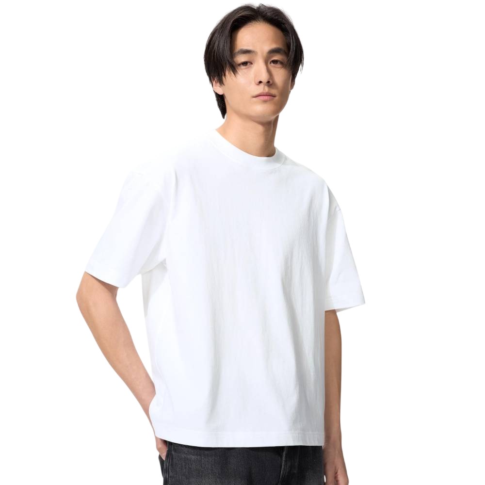 Футболка Uniqlo Boxy Сropped Unisex, 00 белый