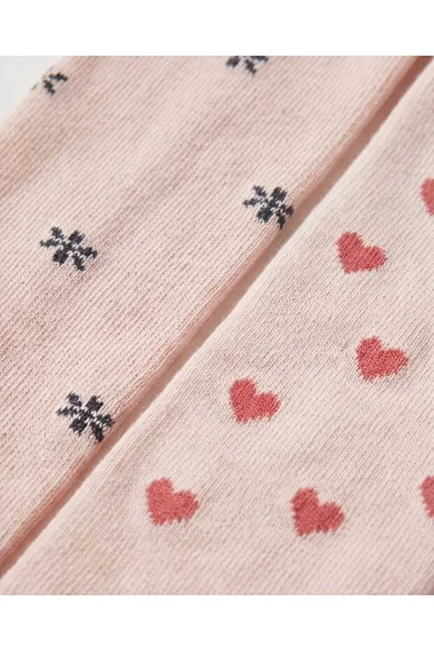 Детские колготки хлопковые 3 шт Moonrise Socks, Pink-Powder-Beige Blend — фото 3